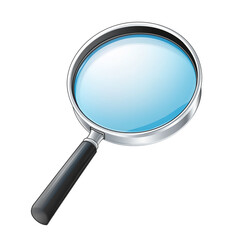 Magnifying glass showing empty copy space for searching and discovering