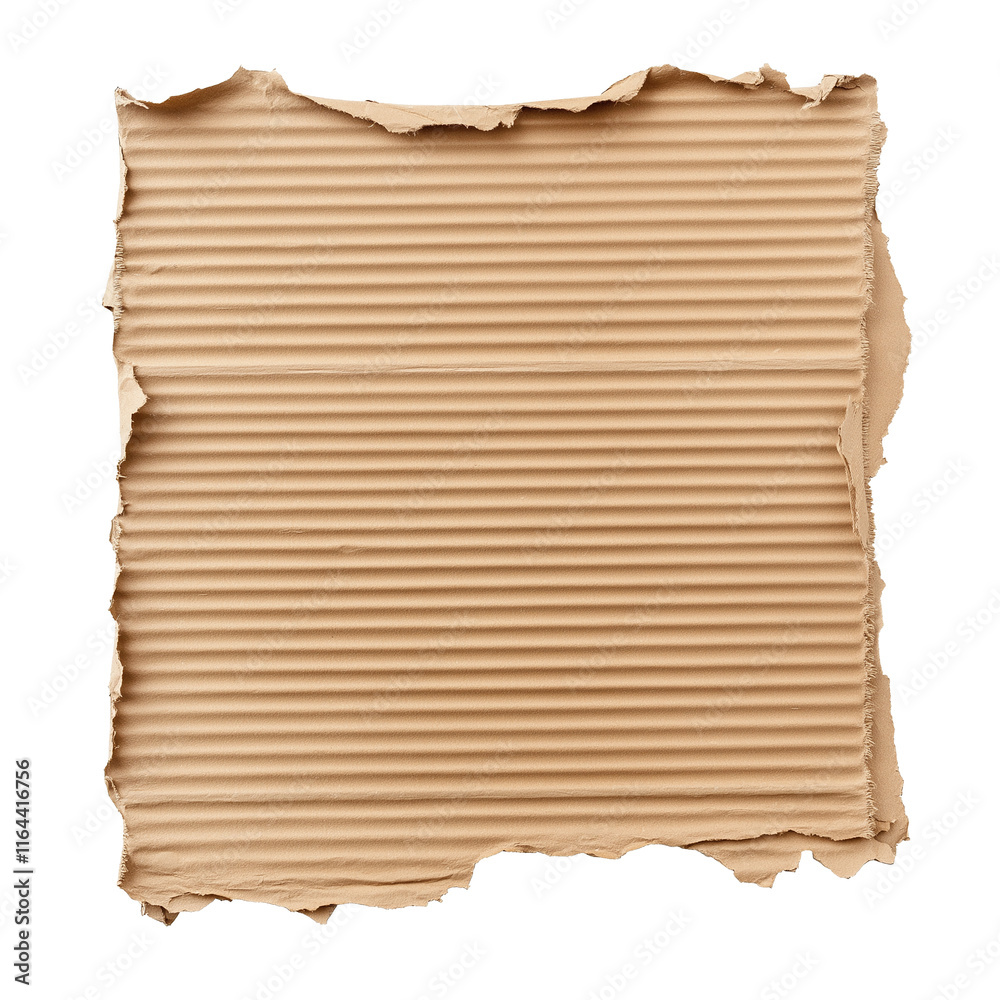 Poster Piece of torn cardboard creating a textured background