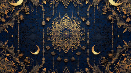 Elevate your Ramadan content with luxurious Islamic patterns and soft glowing elements, blending art with spirituality.
