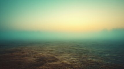 Fototapeta premium Serene Misty Waters at Sunrise Over Calm Sea