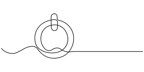 Vector continuous one line power button illustration, power on off button icon continuous line drawing.one line drawing of power on off button.energy saving icon.isolated white background, On-Off. 