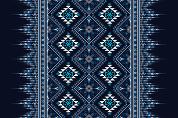 Ethnic seamless textile design. Ikat tribe. Geometric pattern embroidery. Background or carpet. Wallpaper. Curtain pattern, vector illustration.	
