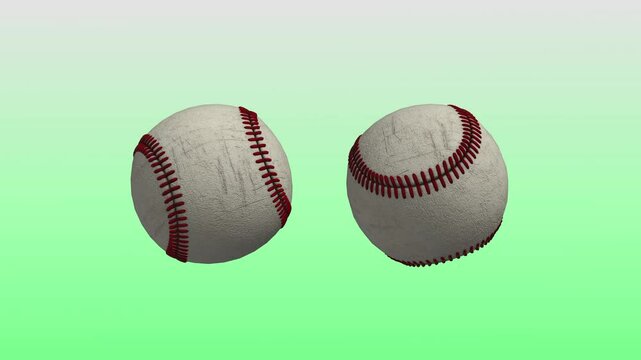 4K Baseball Balls Background Seamless Loop
