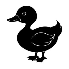 Duckling Silhouette vector illustration