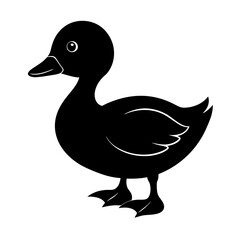 Duckling Silhouette vector illustration