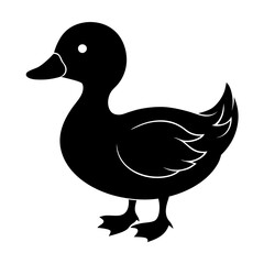 Duckling Silhouette vector illustration