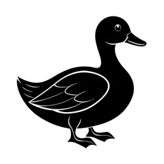 Duck Silhouette vector illustration