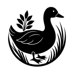 Duck Silhouette vector illustration