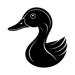 Duck Head Silhouette vector illustration