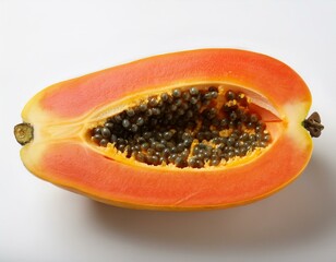 Fresh Papaya, Orange in Color with a Smooth Texture
