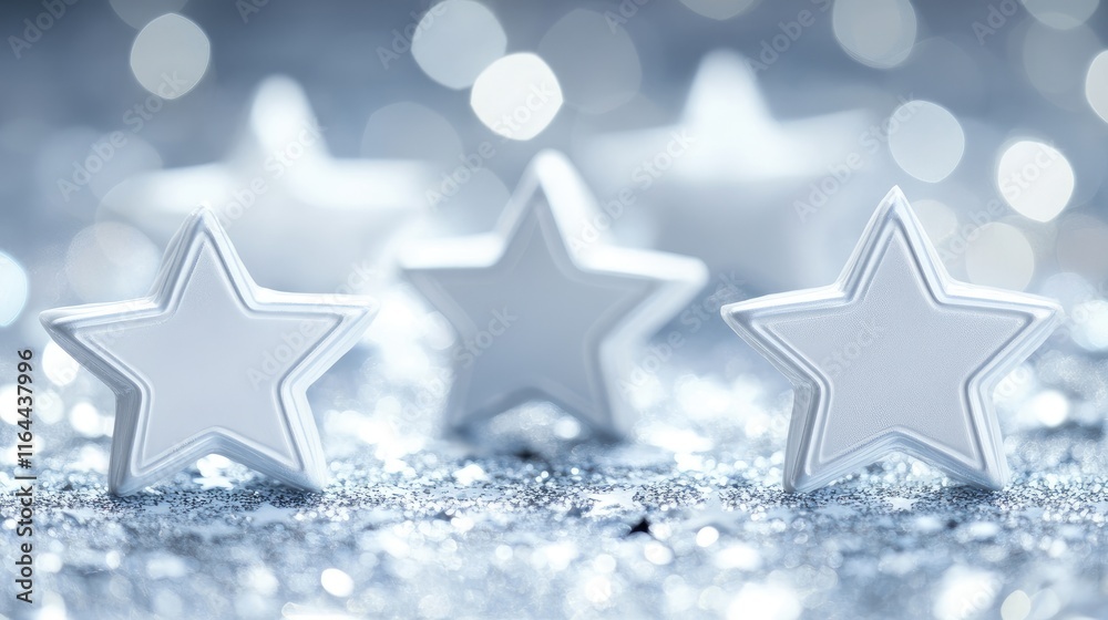 Canvas Prints bokeh stars with a soft white background creating a dreamy and magical atmosphere ideal for celebrat