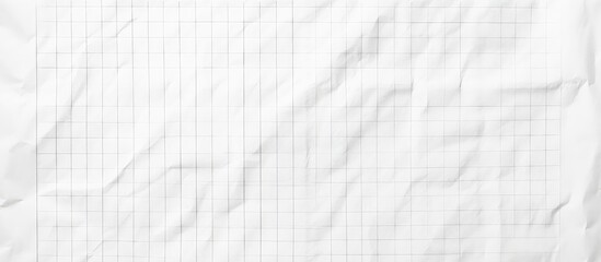 Crumpled blank squared manuscript paper ideal for creative writing drawing and artistic exploration background concept