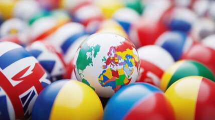 Fototapeta premium Global cultural diversity showcase international event colorful environment close-up view