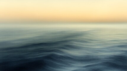 Obraz premium Abstract Ocean Waves at Dawn Peaceful Serenity