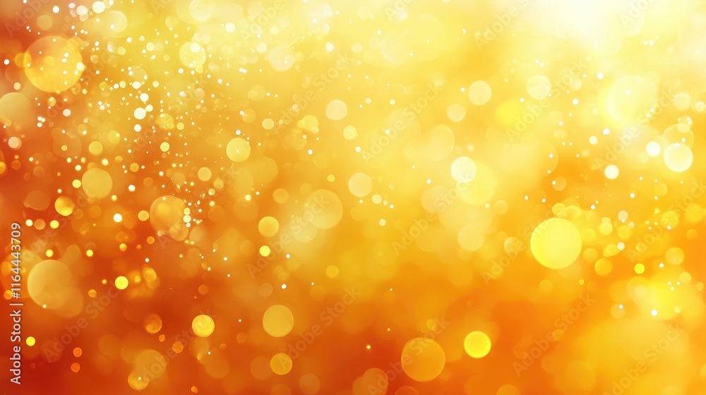 Poster golden bokeh abstract background with vibrant colors and soft light effects creating a warm and invi