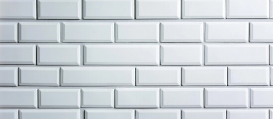 Obraz premium Textured ceramic brick tile wall in a modern design suitable for interior decoration and renovation projects