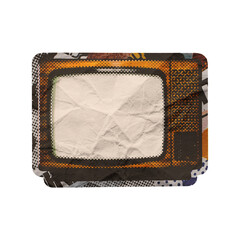 Template Retro Television Collage Art Design Element