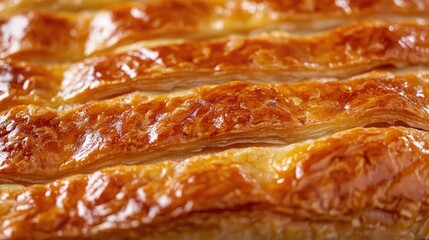 Crispy golden crust of an apple pie showcasing its flaky texture and delicious appearance close up
