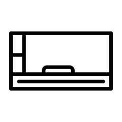 Pencil Case Vector Line Icon Design