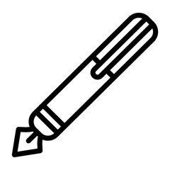 Fototapeta premium Fountain Pen Vector Line Icon Design