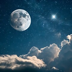 Fototapeta premium moon and clouds