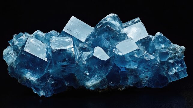 Cobaltoan adamite mineral specimen showcasing vibrant blue crystals on a dark background for geological and natural history concepts