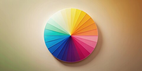Obraz premium Vibrant Circular Color Palette Displayed on a Neutral Background