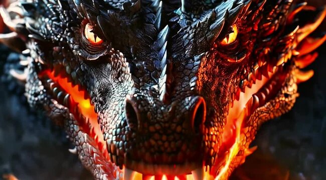 4K footage of dragon generated with AI