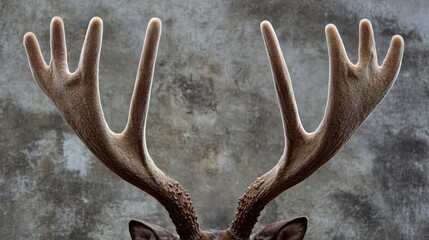 Velvet Antler Deer Antlers Close Up View