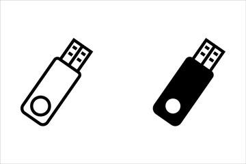 Set of flashdisk icon symbol. Vector Illustration. illustration on white background