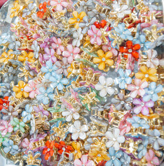 Local Street Market With Bijouterie And Jewelry - stock photo