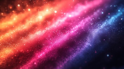 Obraz premium Abstract colorful nebula with glowing particles and vibrant hues.