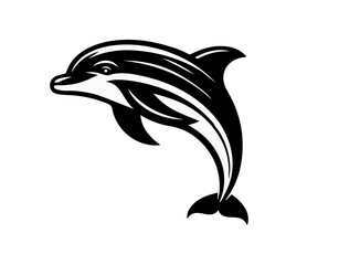 dolphin fish vector drawing illustration. © Pushpa
