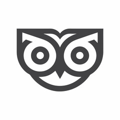 Abstract Owl Face Logo Design for Professional Use