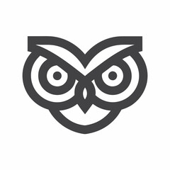 Obraz premium Abstract Owl Face Logo Design for Professional Use