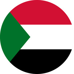 Fototapeta premium Sudan Circle Flag, Circle Flag of Sudan, Vector Images