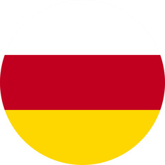 South Ossetia Circle Flag, Circle Flag of South Ossetia, Vector Images