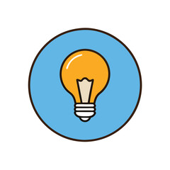 Eld Bulb in Circle Vector Art - Flat Minimalist Icon Design