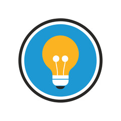 Eld Bulb in Circle Vector Art - Flat Minimalist Icon Design