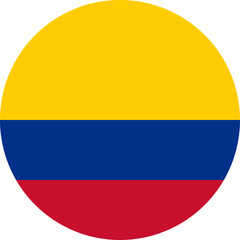 Colombia Circle Flag, Circle Flag of Colombia, Vector Images