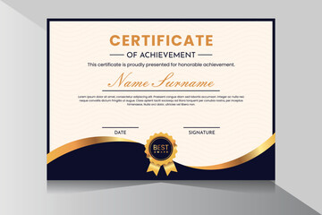 Certificate template with professional clean design. 