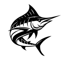 Marlin Fish Vector illustration on white background