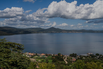 Lake Bracciano, Italy. View from Bracciano Castle