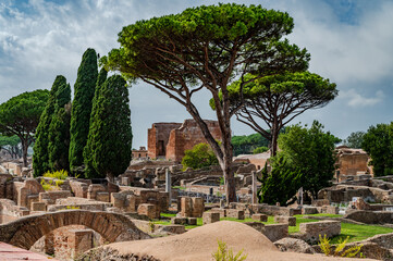 Obraz premium Ostia, Lazio. Archaeological Park of Ostia Antica