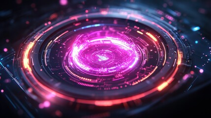 Futuristic Technology Design with Clean Lines and Bright Colors