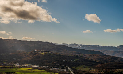 Pettoranello del Molise. View from the village of Pesche