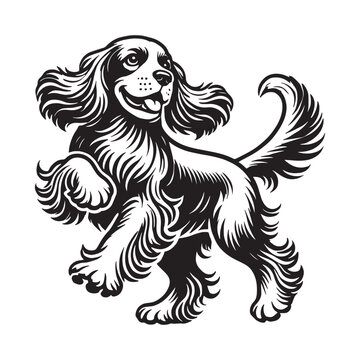 recommend clip art: Cocker Spaniel running dog Design Svg