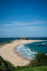 Nobbys Beach at Nobbys Head, a headland located on the southern entrance to Newcastle Harbour, Newcastle, NSW, Australia