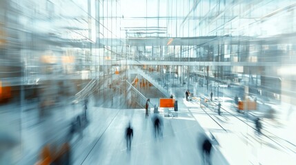 Modern Architecture: A Blurred Symphony of Movement and Glass