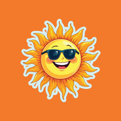 Good morning icon comic style steaker
